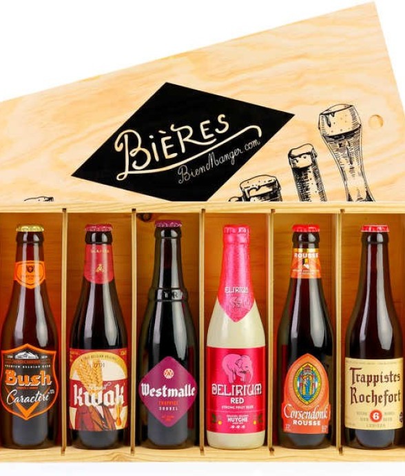 Caisse bois de 6 bières...