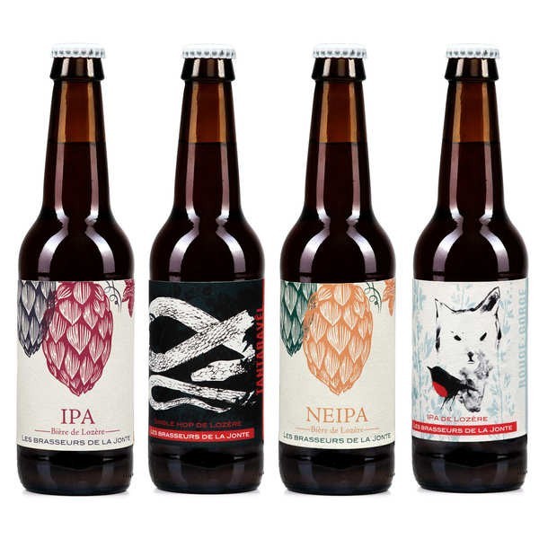 Assortiment de bières IPA Les Brasseurs de la Jontes - 4 bouteilles de 33cl