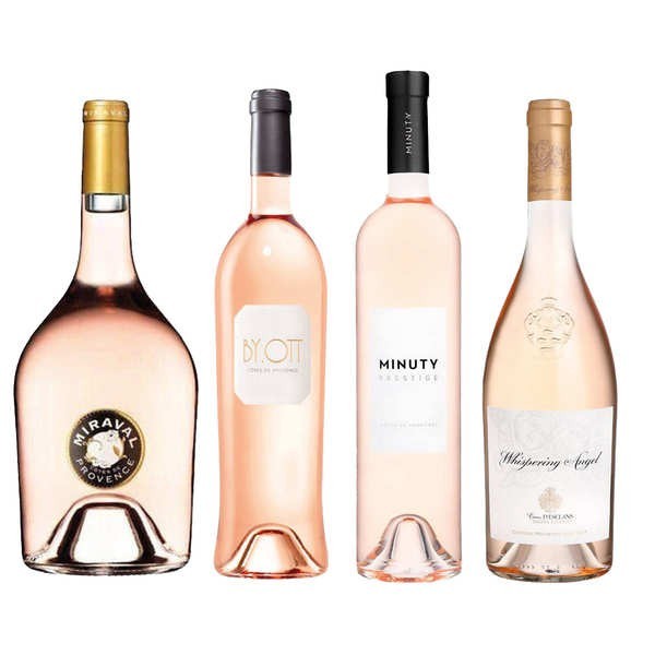 4 vins rosés prestige de Provence - 4 bouteilles de 75cl