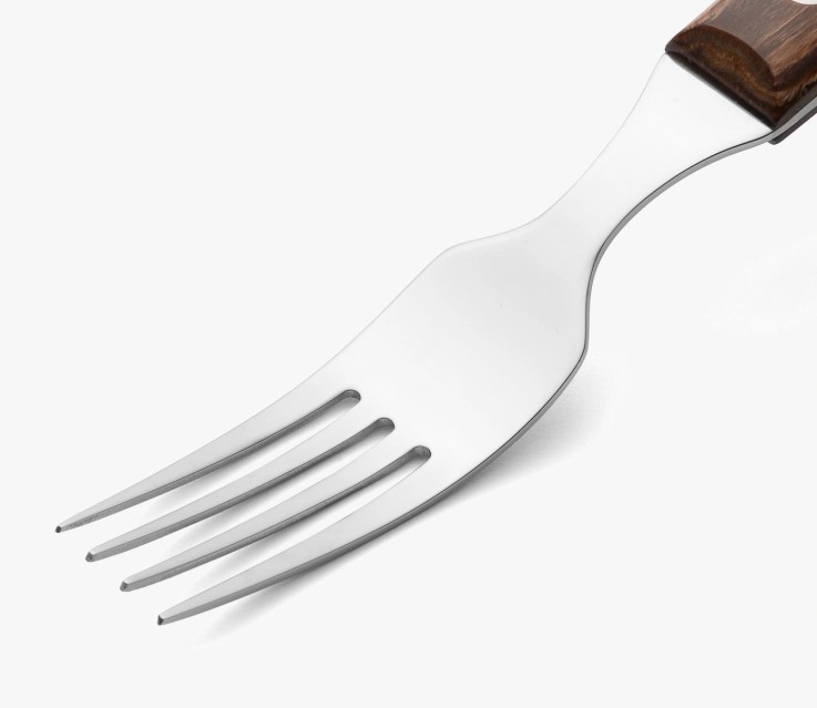 Fourchette à steak en bois de hêtre Acier inoxydable (inox) 20,6 cm