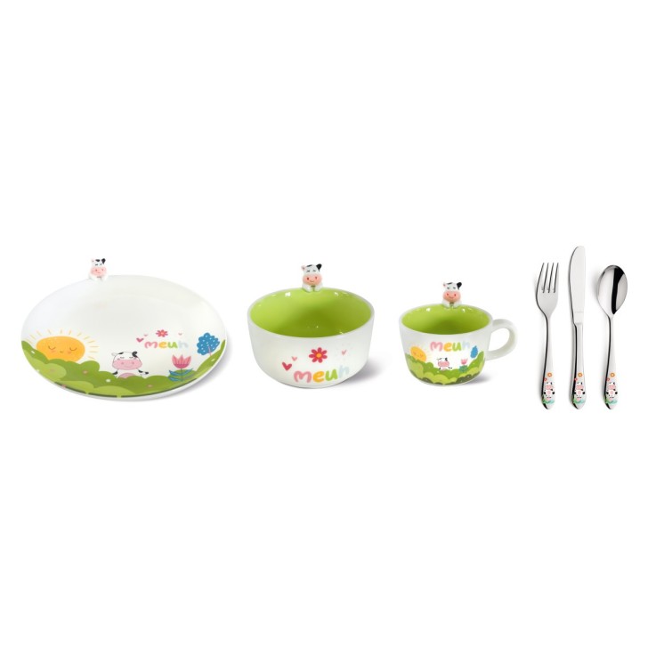 Moona - Coffret de vaisselle & couverts pour enfant