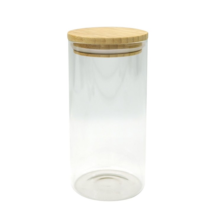Boîte de conservation en verre 1,5L avec couvercle en Bambou Fackelmann Nature