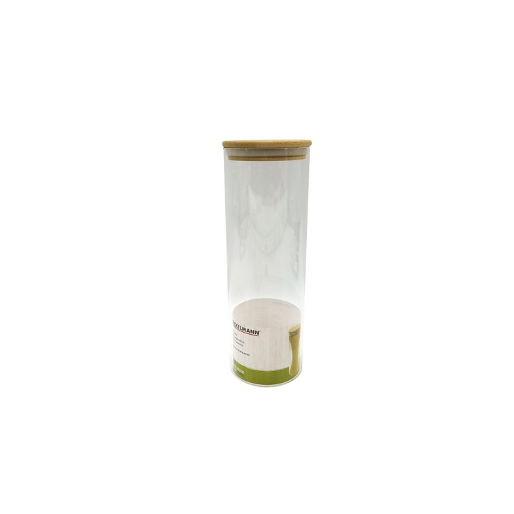 Boite de conservation en verre 2 litres avec couvercle en Bambou Fackelmann Nature