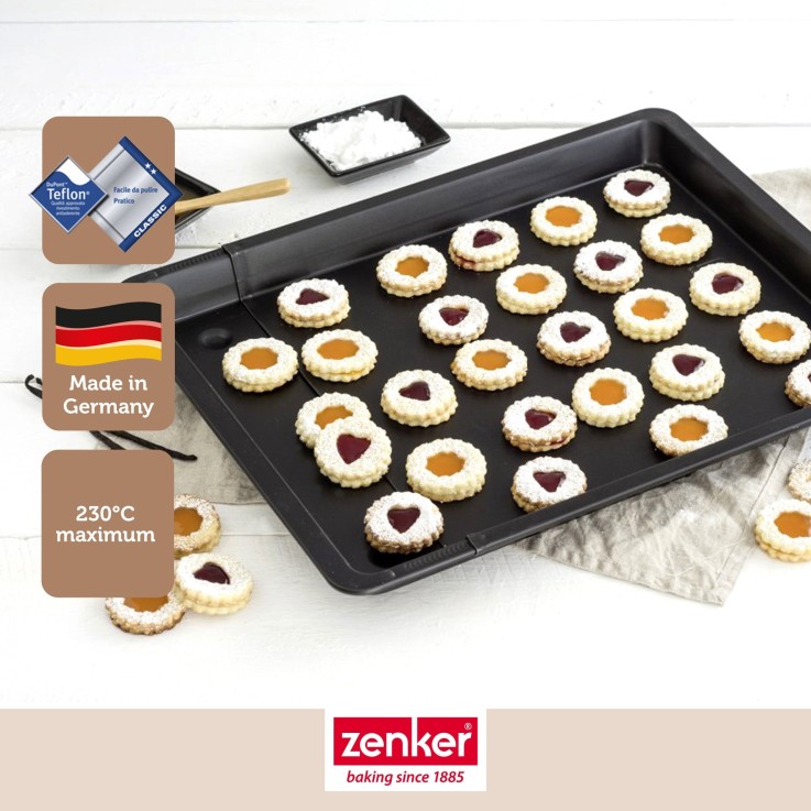 Plaque de cuisson four extensible de 37 à 52 cm Zenker Black Metallic