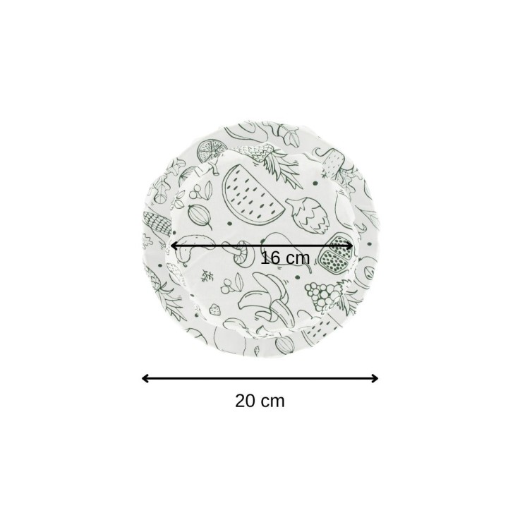 Lot de 3 films étirables réemployables en coton de 8 à 20 cm Fackelmann Nature