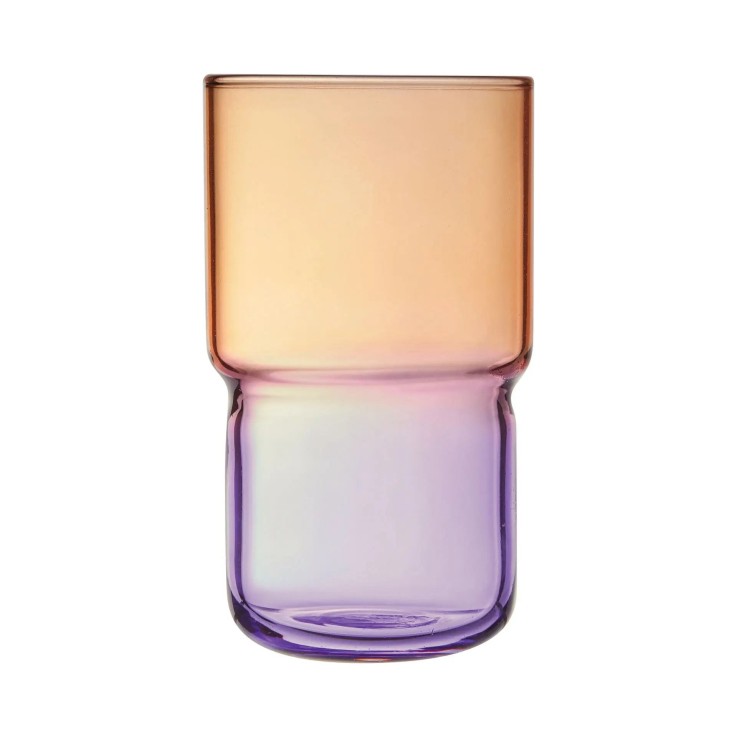 6 verres à eau violet/orange 32 cl -CANDY MIX