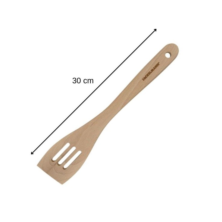 Set de 2 ustensiles de cuisine spatule en bois Fackelmann Nature