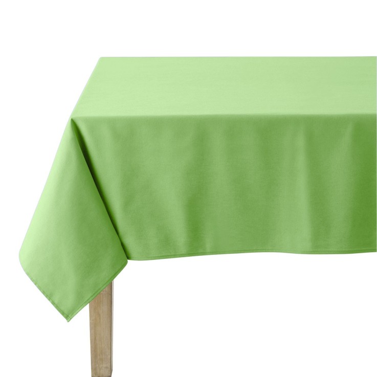 Nappe carrée unie en coton, traitée Teflon, CAMBRAI