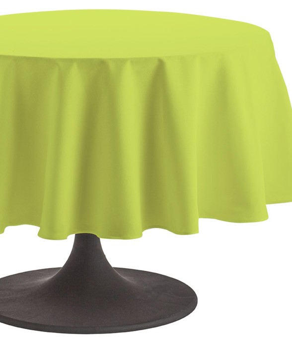 Nappe ronde unie en coton,...