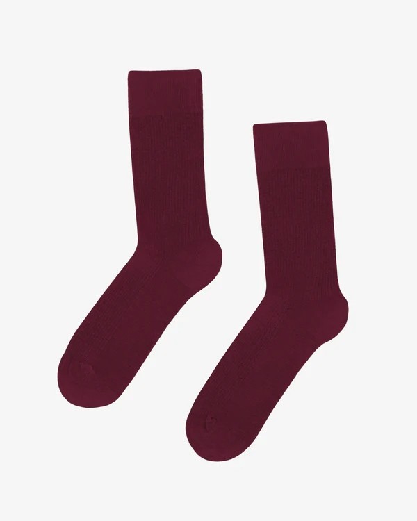 Chaussettes Classic Oxblood Red Coton Bio