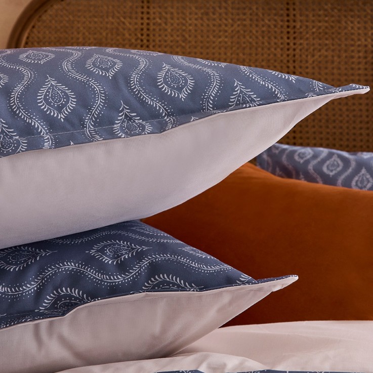 Taie d'oreiller imprimée en percale de coton, HAVELI