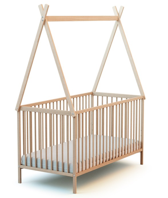 Lit bébé en bois 70 x 140...