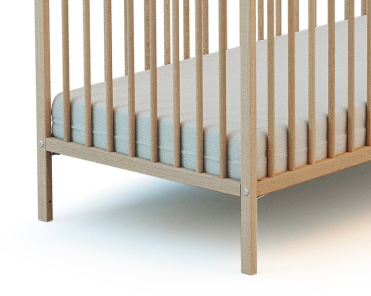 Lit bébé en bois 70 x 140 cm avec tipi - Blanc