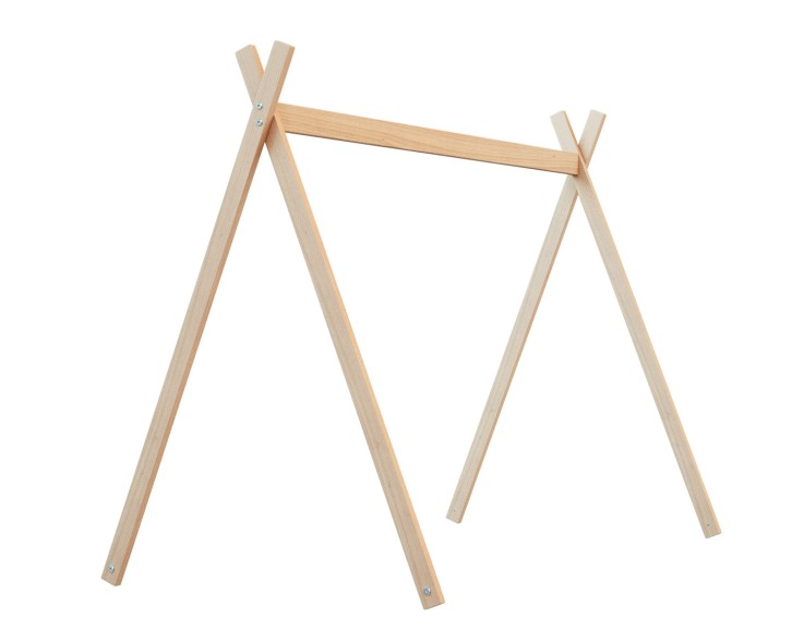 Lit bébé en bois 70 x 140 cm avec tipi - Blanc
