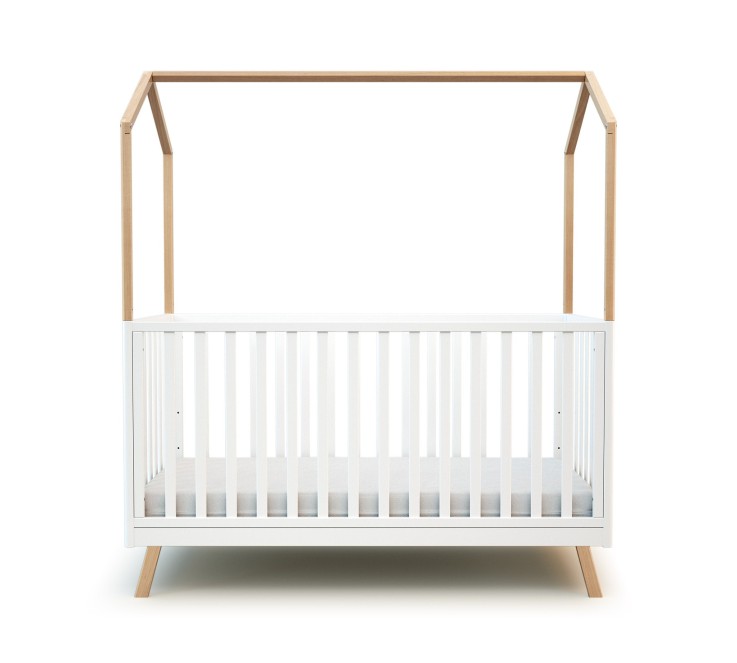 Lit cabane bébé évolutif en bois CONFORT 70 x 140 cm
