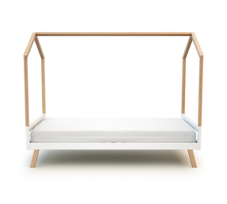 Lit cabane bébé évolutif en bois CONFORT 70 x 140 cm