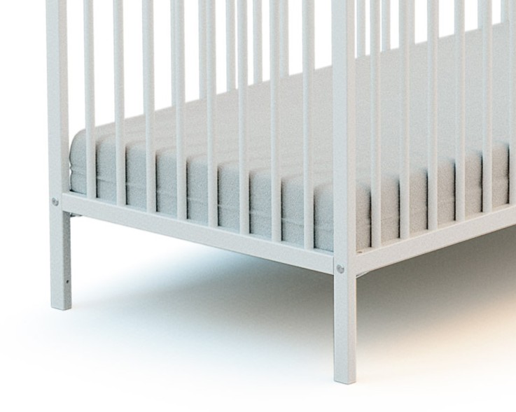Lit bébé en bois 70 x 140 cm avec tipi - Blanc