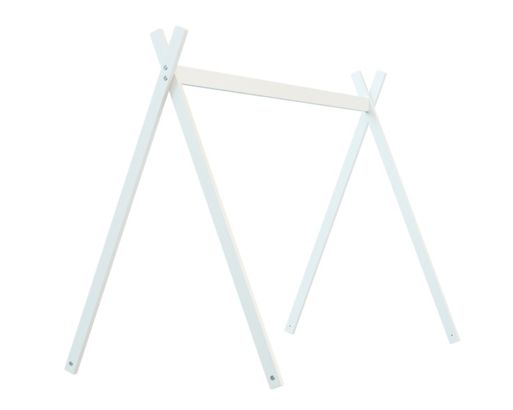 Lit bébé en bois 70 x 140 cm avec tipi - Blanc