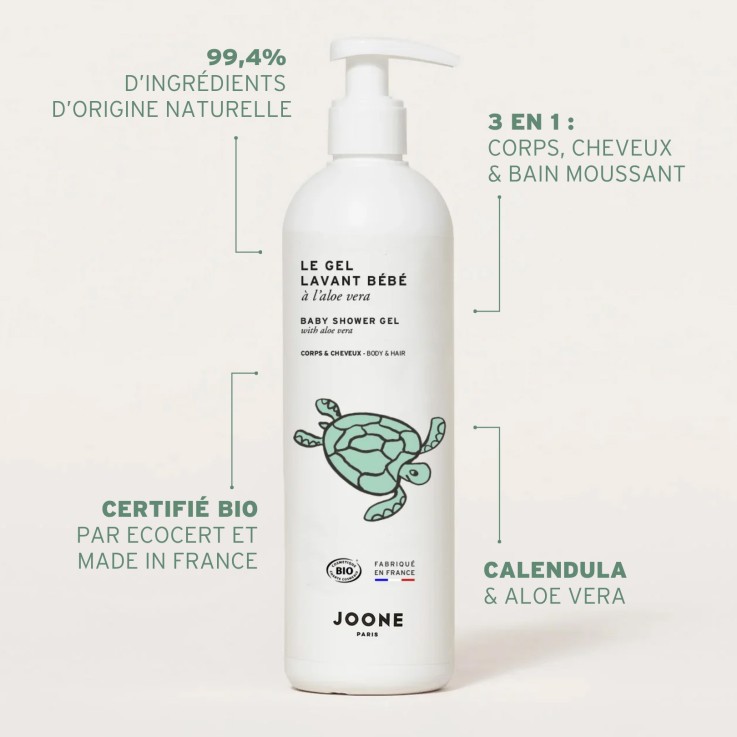 Le gel lavant bébé à l'aloe vera - 400 ml Bio