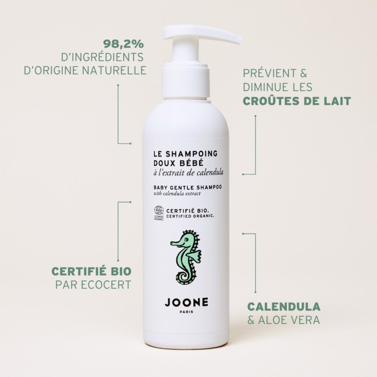 Le shampoing doux bébé à l'extrait de calendula - 200 ml Bio