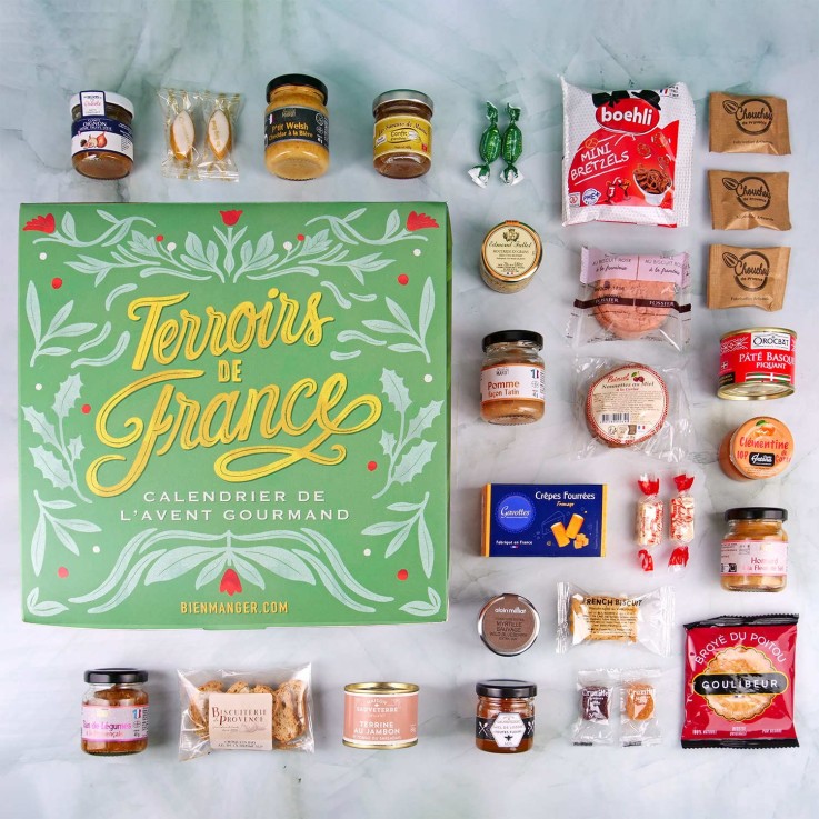 Calendrier de l'avent Cube des Terroirs de France - Le calendrier gourmand