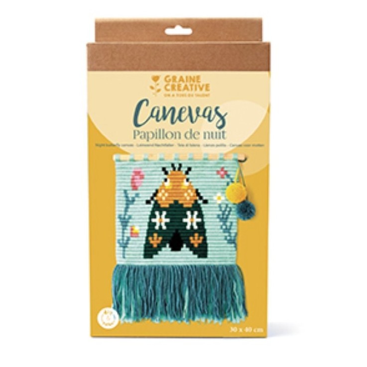 Graine Créative - Kit Canevas Papillon de Nuit
