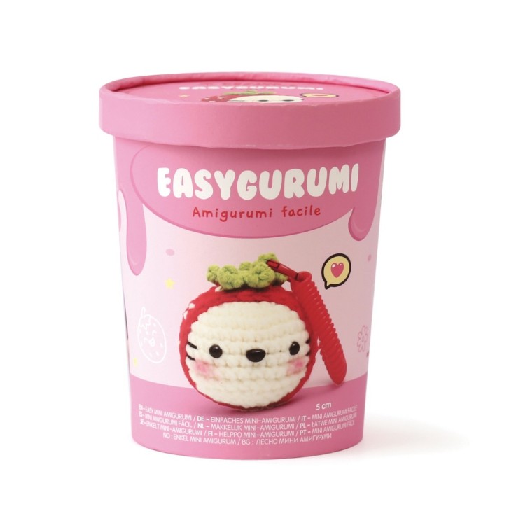 Kit EasyGurumi porte clés – Amigurumi facile "Fraise"