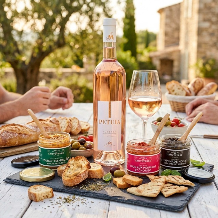 Offre spéciale Les saveurs du Sud – 3 vins rosés 3 tartinables