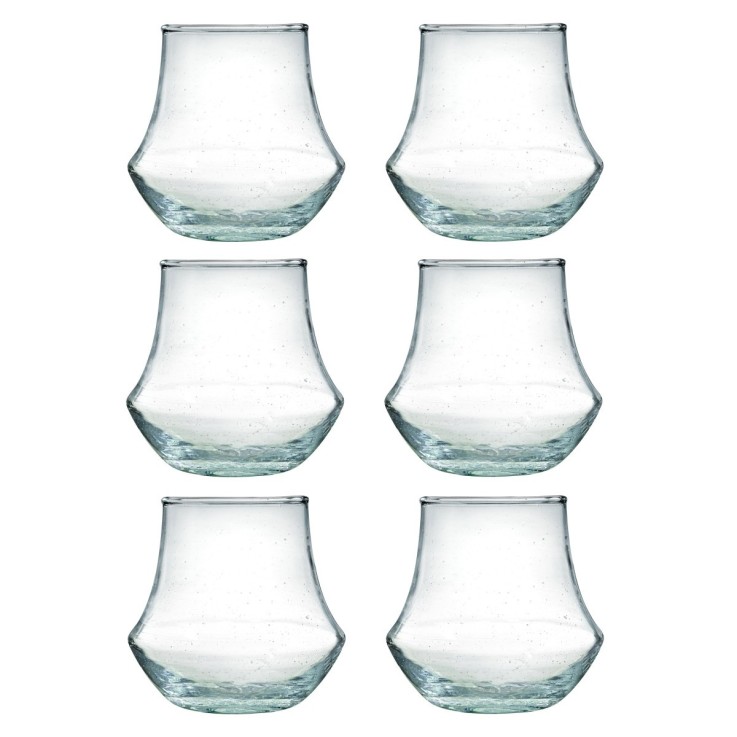 Lot de 6 verres à dégustation 28 cl recyclé soufflés bouche - Nour