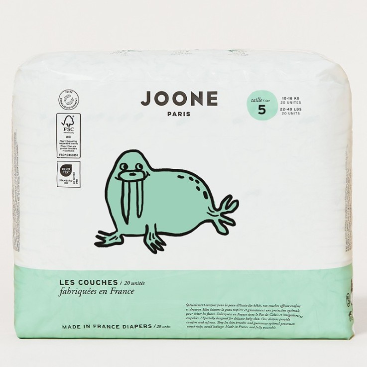 Couches Iconiques Malo - Taille 5 (10 à 18 kg) – 20 couches - Matières d’origine naturelle