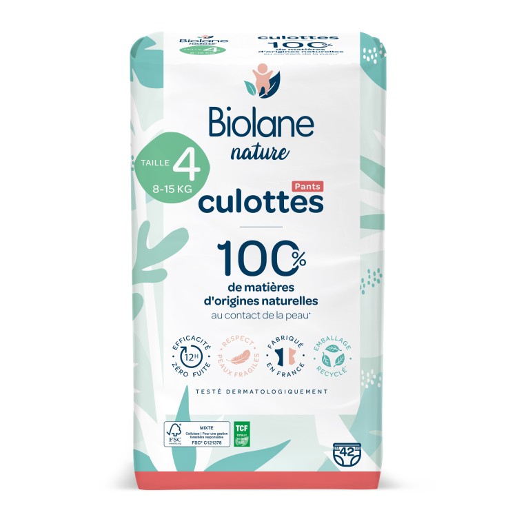 Couches-culottes taille 4 Biolane - 42 couches - 8 à 15 kg