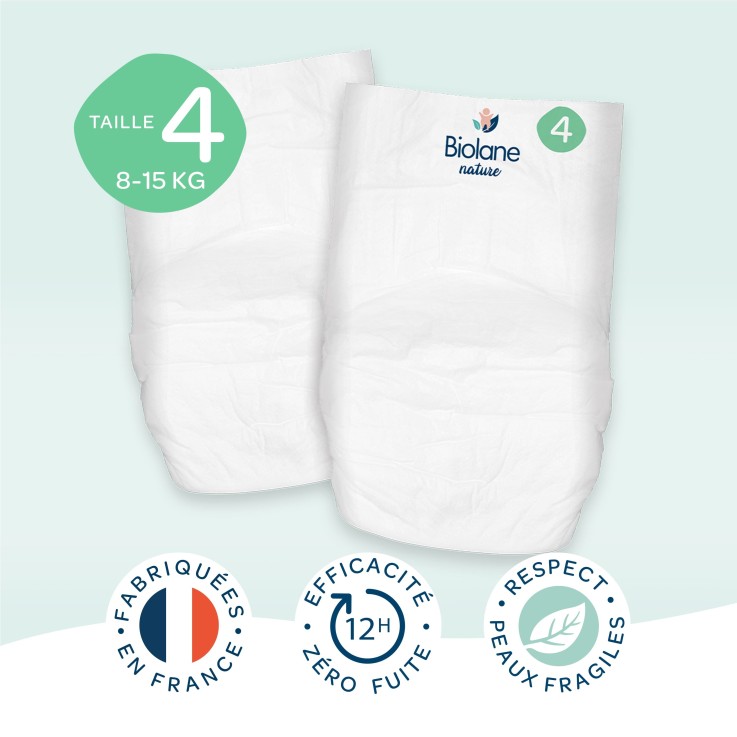 Couches-culottes taille 4 Biolane - 42 couches - 8 à 15 kg