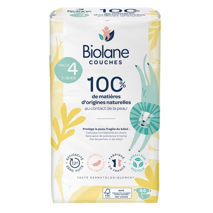 Couches taille 4 Biolane - 44 couches - 7 à 18 kg