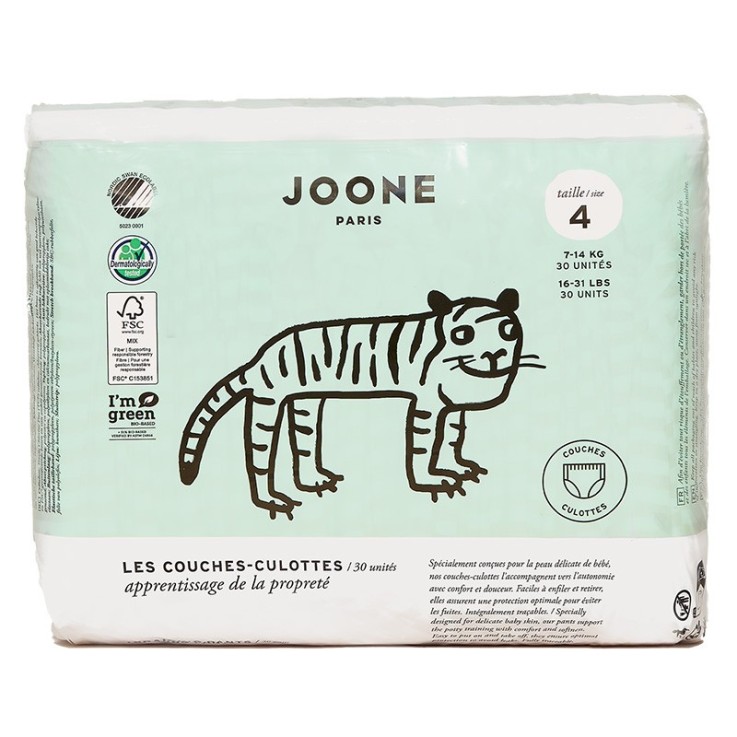 Couches-culottes Malo - Taille 4 (7 à 14 kg) – 30 couches - Matières d’origine naturelle