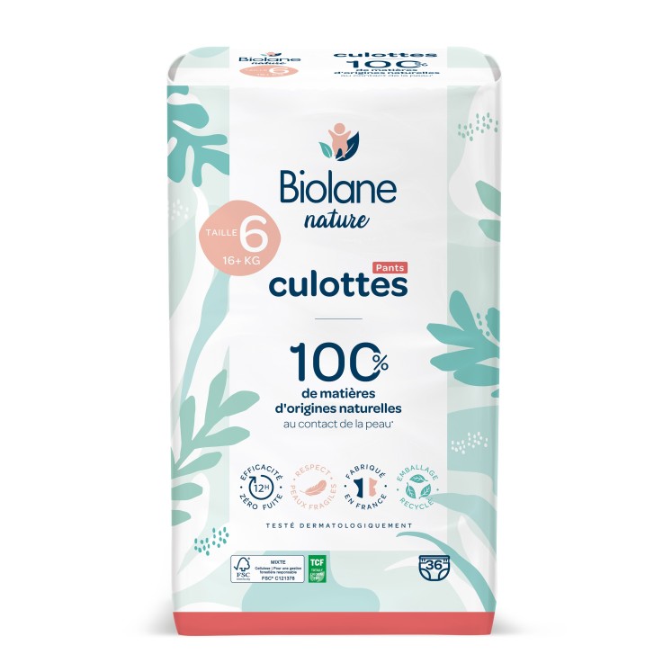 Couches-culottes taille 6 Biolane - 36 couches - dès 16 kg