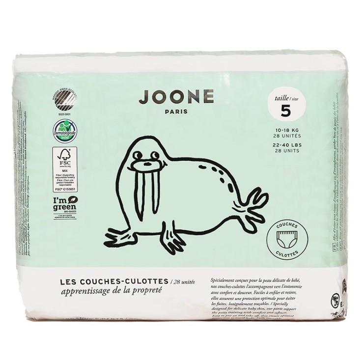 Couches-culottes Brigitte - Taille 5 (12 à 18 kg) – 28 couches - Matières d’origine naturelle