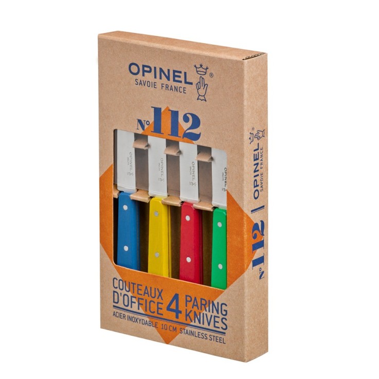 Coffret 4 couteaux d'office Opinel n°112 lame 9,5 cm