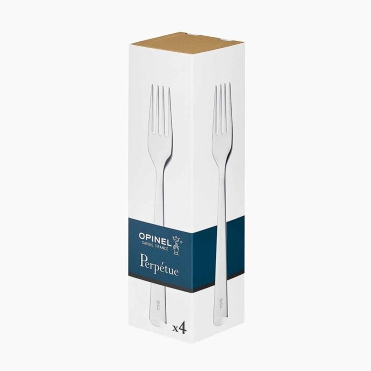 Boite de 4 fourchettes Perpétue en acier inoxydable (inox)
