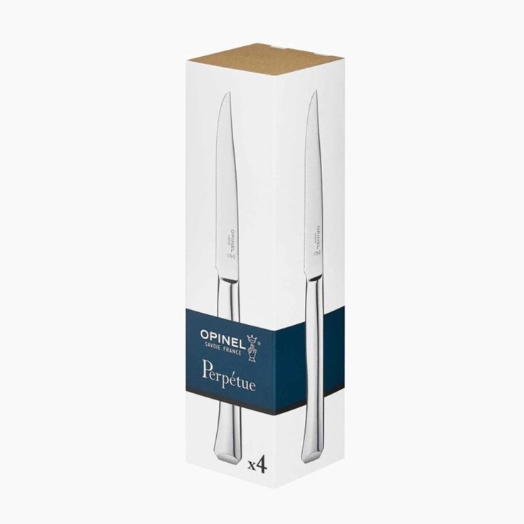 Boite de 4 couteaux Perpétue en acier inoxydable (inox)