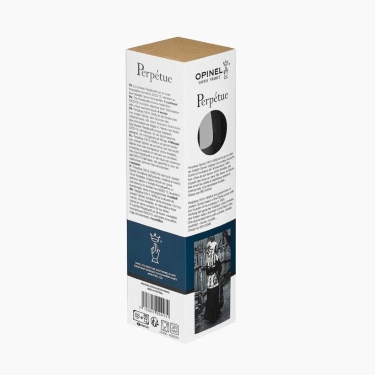 Boite de 4 couteaux Perpétue en acier inoxydable (inox)