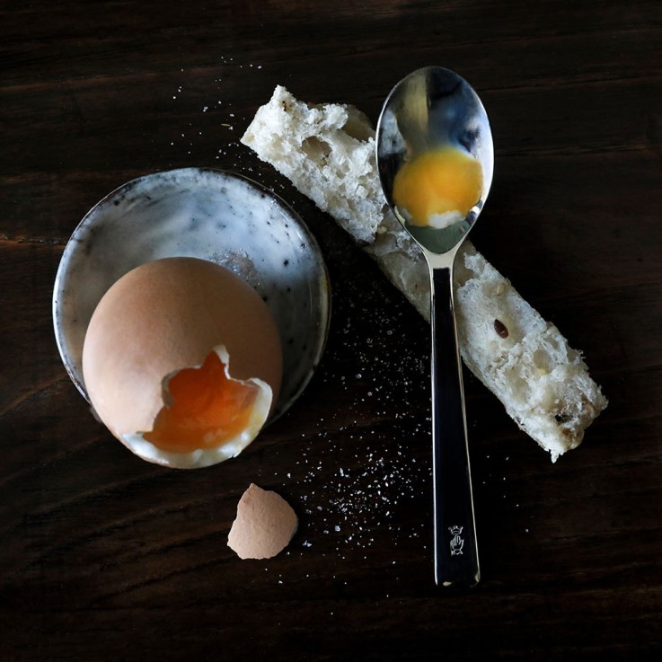 Boite de 4 cuillères Perpétue en acier inoxydable (inox)