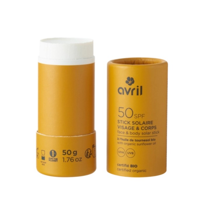 Stick solaire visage et corps SPF 50 Bio