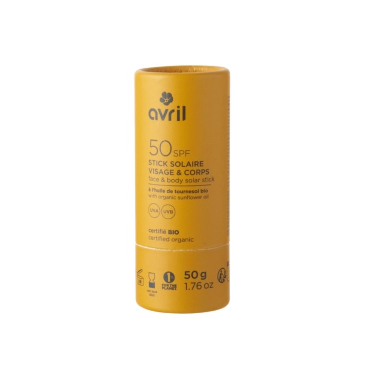 Stick solaire visage et corps SPF 50 Bio