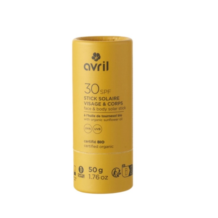 Stick solaire visage et corps SPF 30 (50gr) Bio