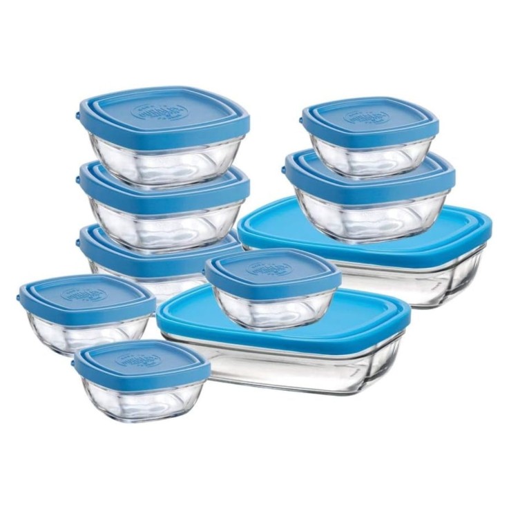Boîtes de conservation bébé en verre - Set de 10 (150 ml, 300 ml, 370 ml)