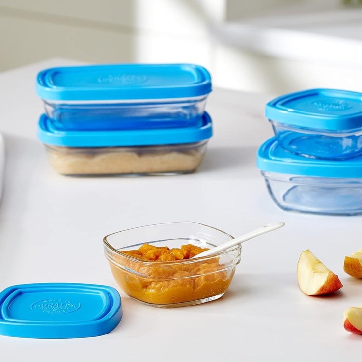 Boîtes de conservation bébé en verre - Set de 10 (150 ml, 300 ml, 370 ml)