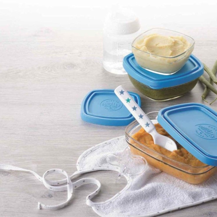 Boîtes de conservation bébé en verre - Set de 10 (150 ml, 300 ml, 370 ml)