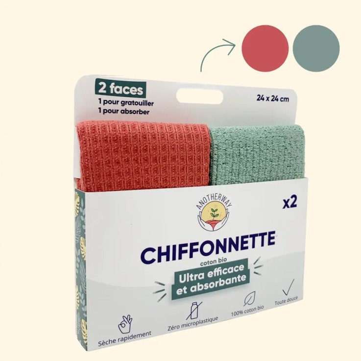 Lot de 2 chiffonnette écologique multi-usages