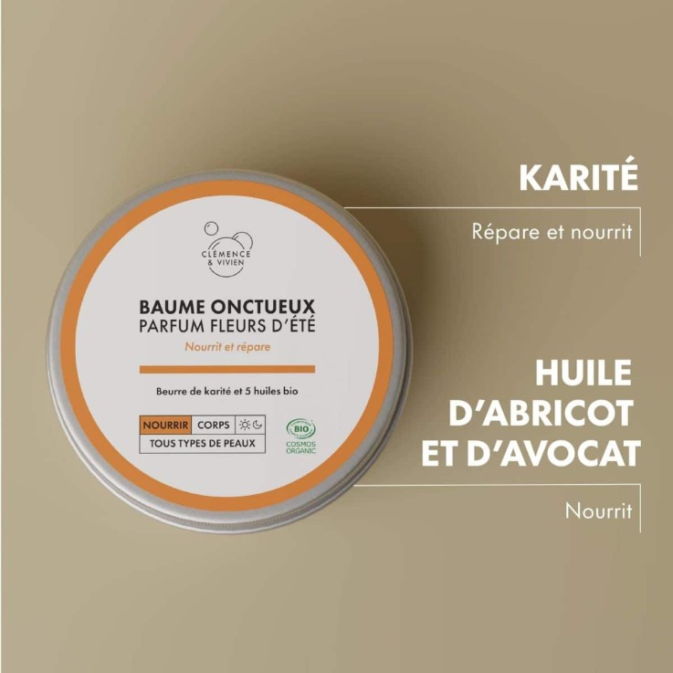 Baume onctueux parfum fleurs d'été (150ml) Bio