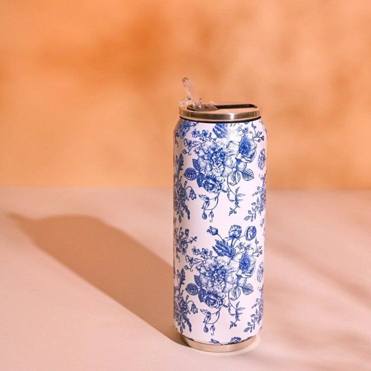 Canette isotherme Toile de Jouy - 500 ml